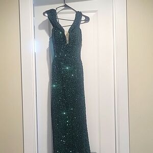 Green formal dress